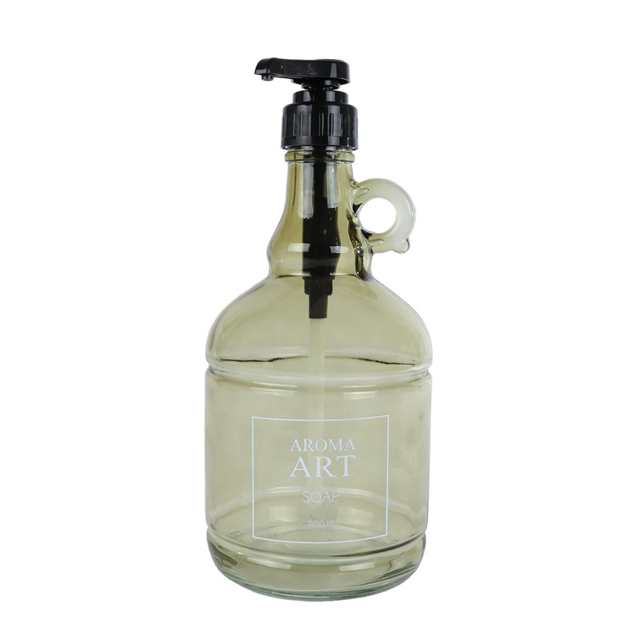 Glazen Zeeppomp 1500 ml – Tijdloos Design in Fris Groen Glas