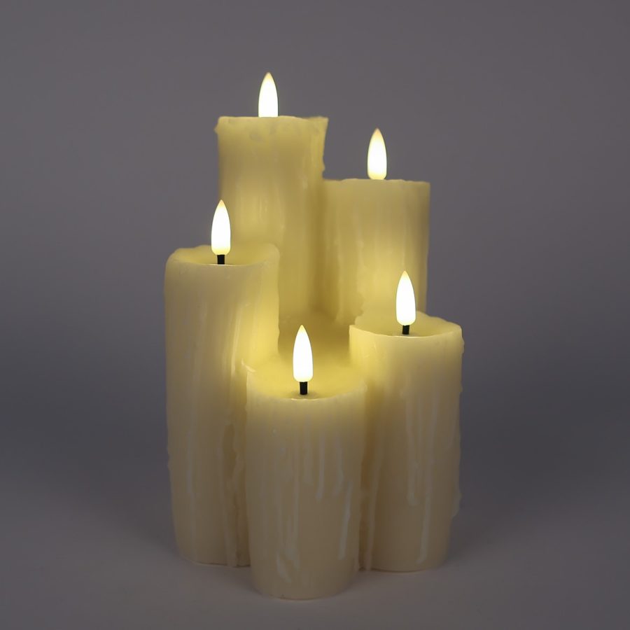 Kaarsenset led cremé