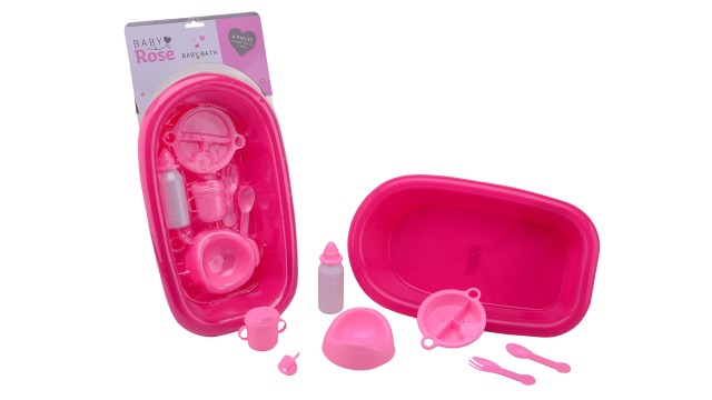 Baby Rose Speelgoed Babybadje – 8-Delige Verzorgingsset