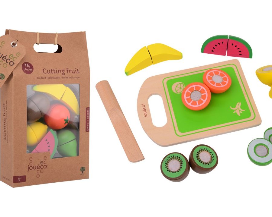 Jouéco Houten Snijfruit – snij, serveer en smul mee in de speelkeuken!