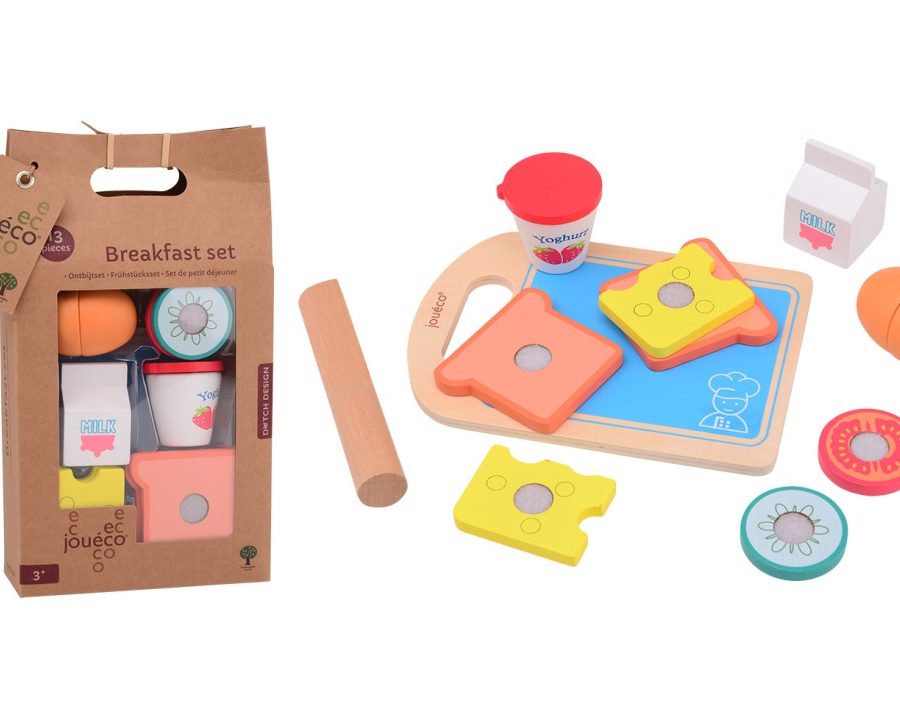 Jouéco Houten Ontbijtset – vers belegde boterhammen voor een heerlijk rollenspel!