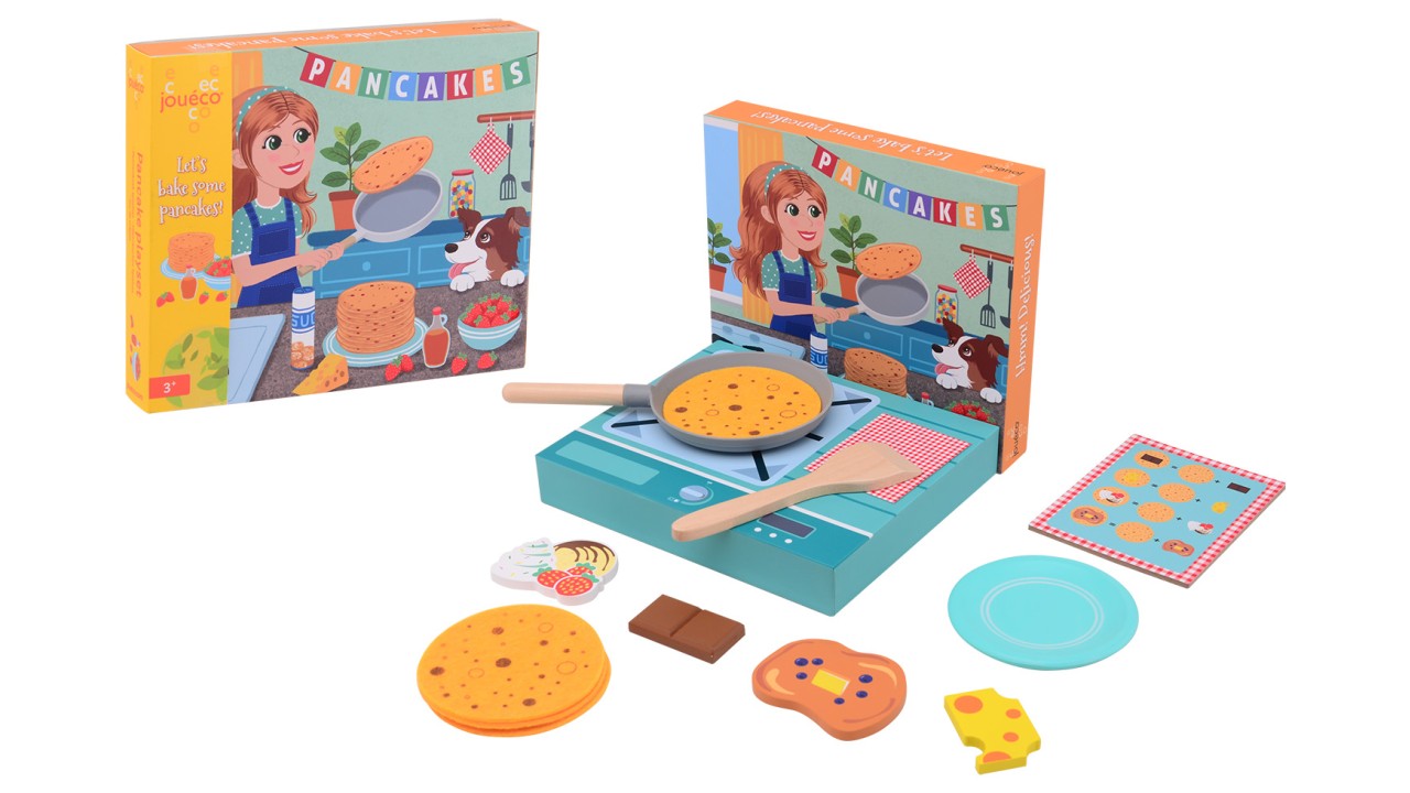 Jouéco Houten Pannenkoekenset – bakken, draaien en smullen maar!