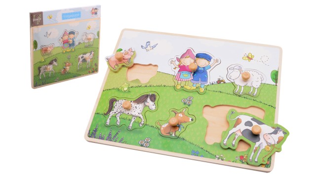 Jouéco Knopjespuzzel Fien & Teun – samen spelen en ontdekken!