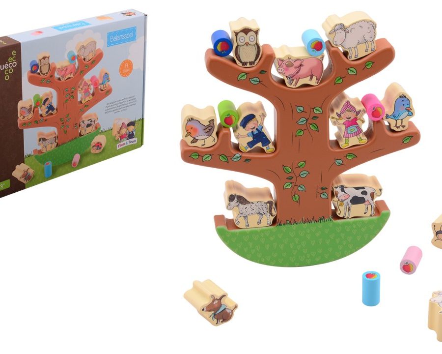 Jouéco Houten Fien & Teun Balanceerboom – balanceren, bouwen en beleven!