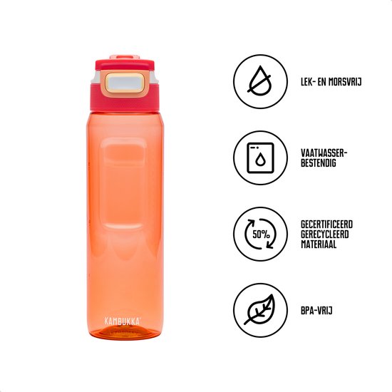 Kambukka Elton Waterfles – Jouw Lichtgewicht & Vaatwasserbestendige Fles voor Elke Dag 1000ml - Afbeelding 2