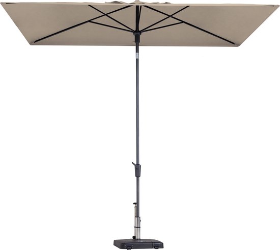 ecru parasol met draaimechanisme en knik
