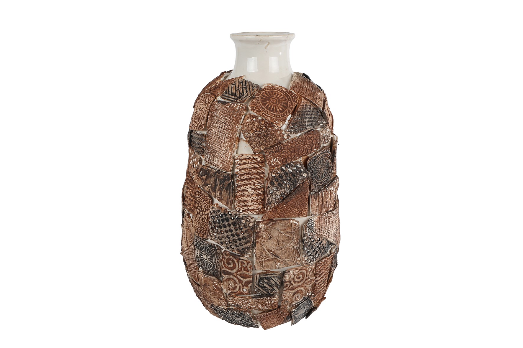 Vaas Moya – Aardewerk & Mozaïek 40cm